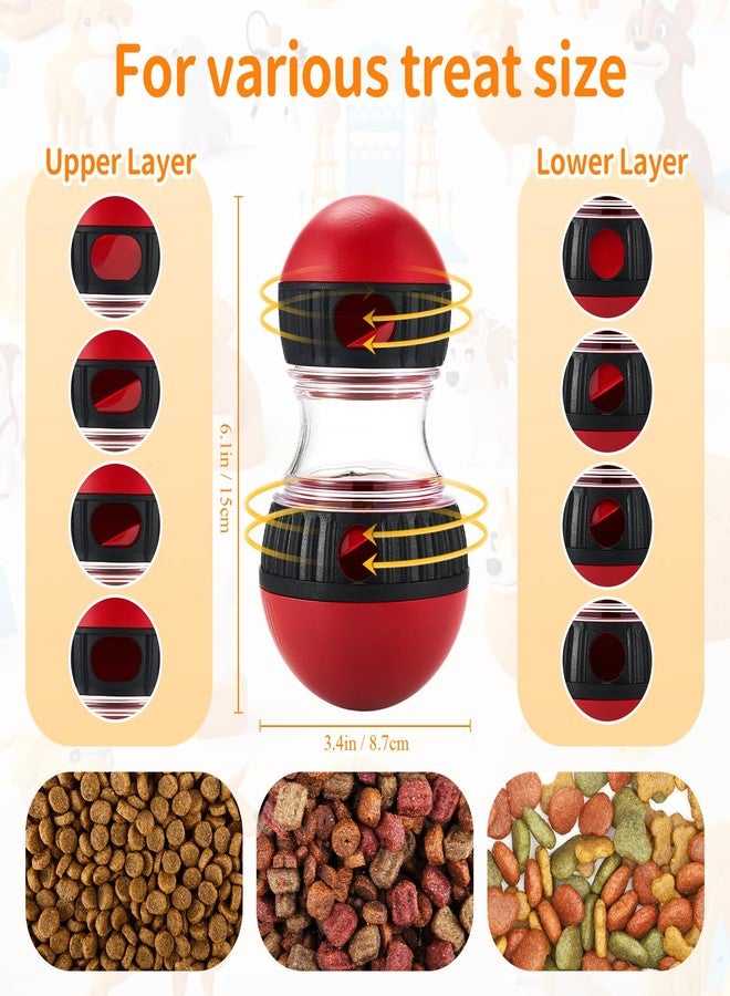 Silipull 2 Pcs Dog Interactive Puzzle Toys Dog Toy Treat Dispenser Rolling Adjustable Food Dispensing Treat Puppy Feeder Slow Feeding for Training Large Medium Chewers Breed Pet Gift Keep Busy - Image 2